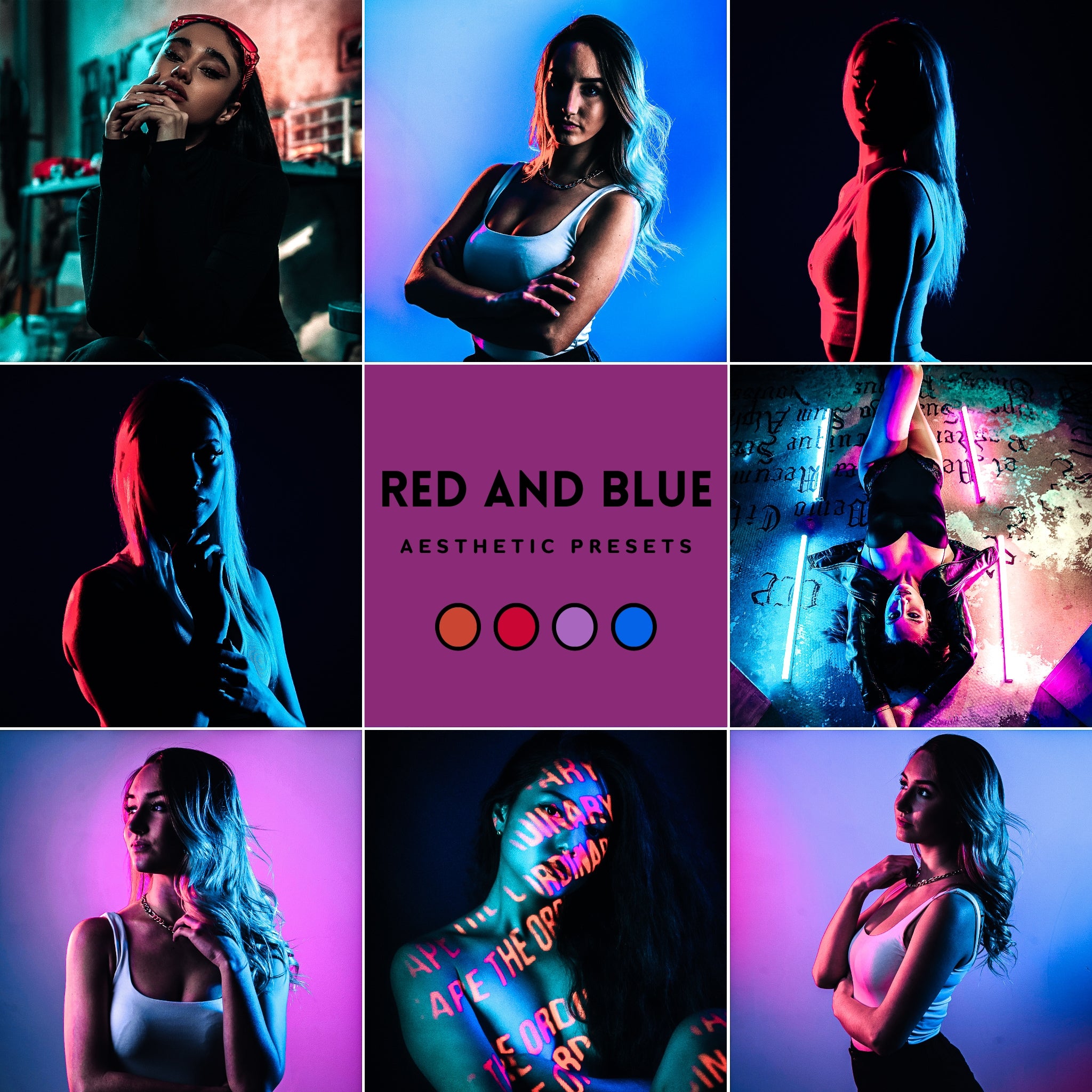 Red & Blue Aesthetic Lightroom Presets – Maison Presets